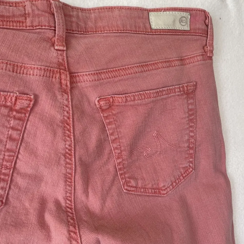 AG Adriano Goldschmied Women's Legging Ankle Coral Orange Jeans 29R